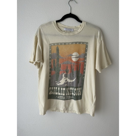 Daydreamer Willie Nelson Austin Texas Weekend Tee Women's S Oversized Graphic - Picture 2 of 7